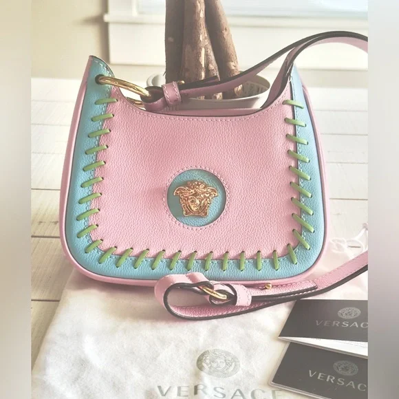 Versace LaโฏMedusa Pink Small Shoulder / Crossbody Bag - Picture 1 of 8